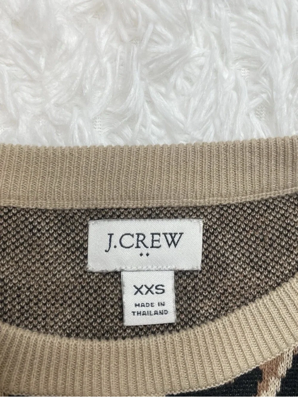 J.Crew Womens Size XXS Leopard Print Midi Sweater Dress Brown Tan Animal Print